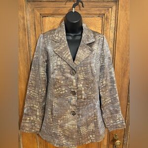 Tribal Brown Patterned Blazer